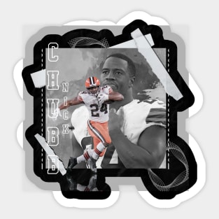 Nick Chubb Football Paper Poster Browns 3 Sticker
